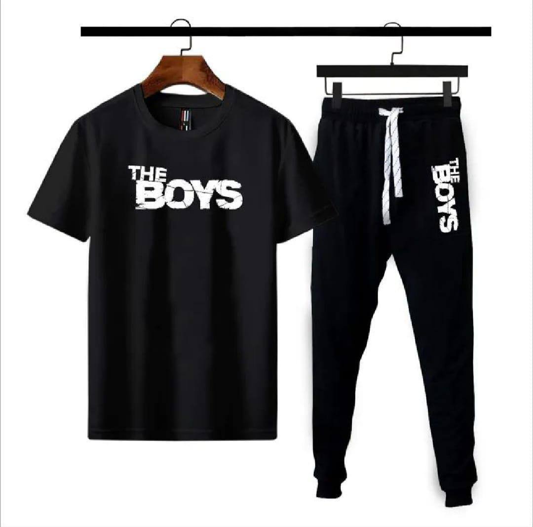 2 Pcs Men Polyester Printed Track Suit