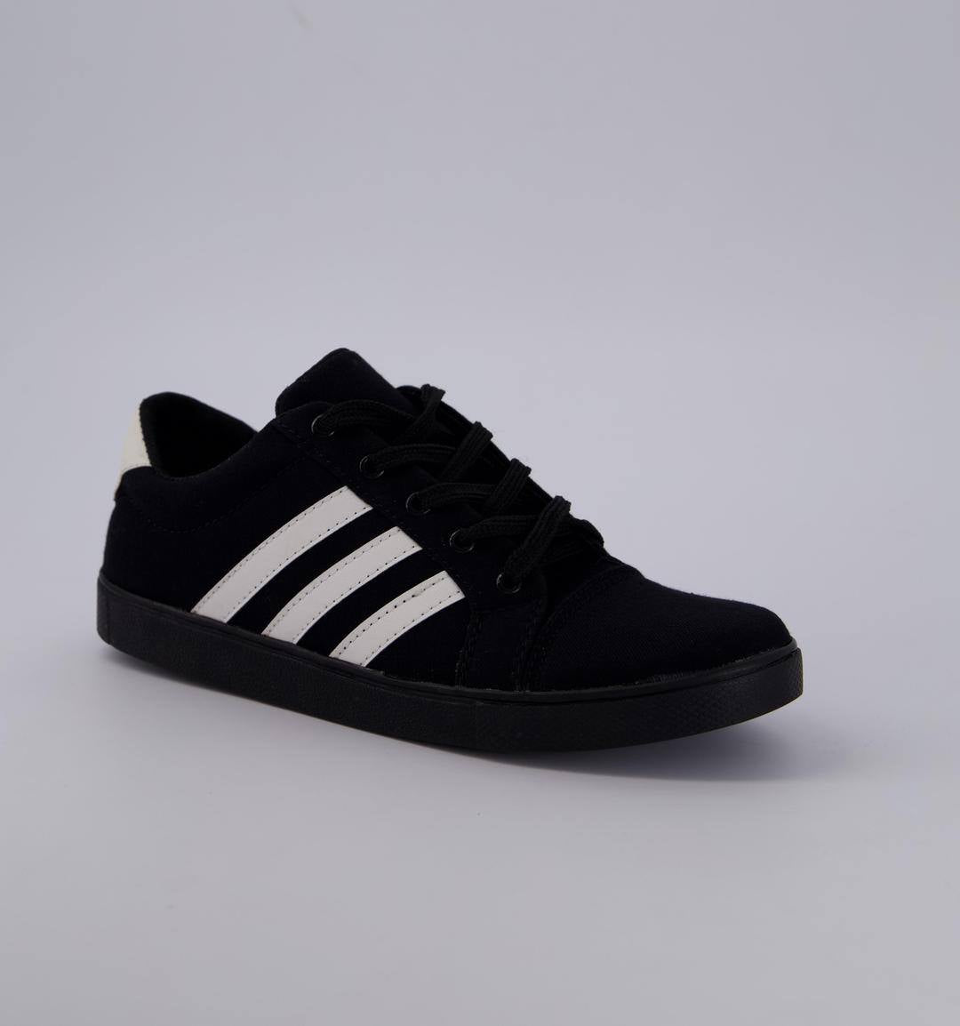 Stylish Men's Casual Canvas Sneakers for All-day Comfort Black - 17B