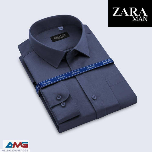 1 Pc Men Cotton Plain Shirt