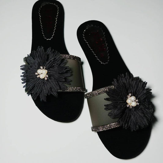 Women Round Toe Shape PU Fabric Flats