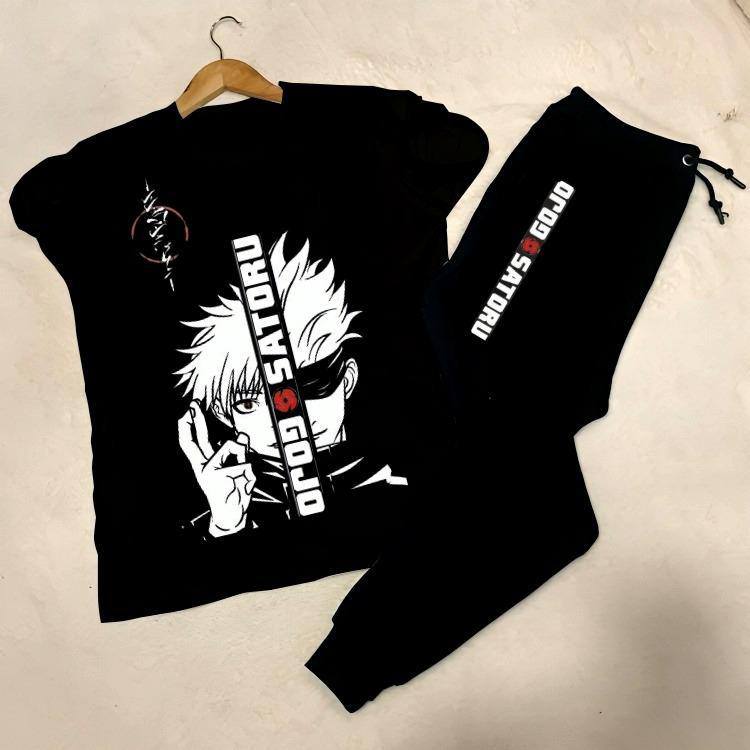 2 Pcs Men Jersey Printed Track Suit