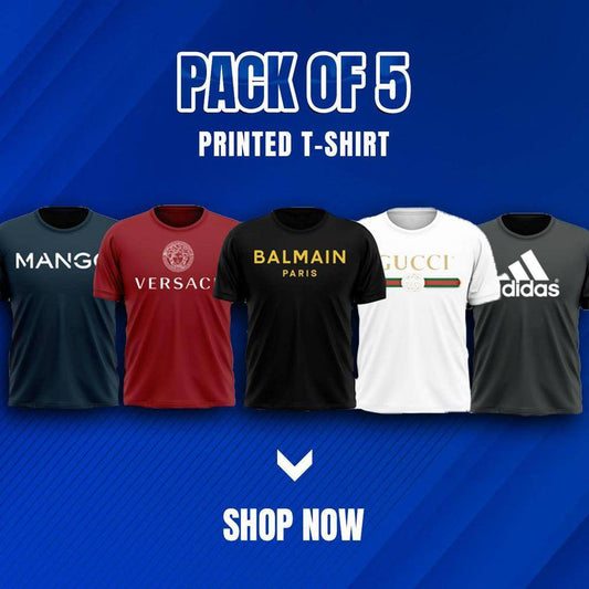 5 Pcs Jersey Printed T-Shirt