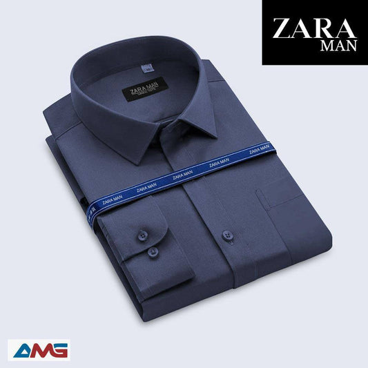1 Pc Men Cotton Plain Shirt